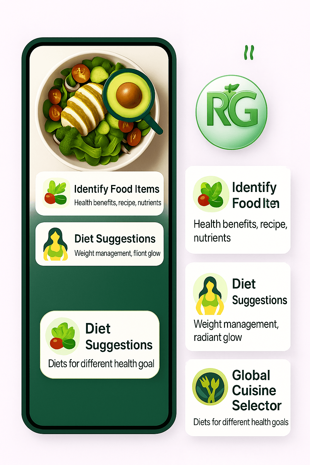 RadiantGlow App interface